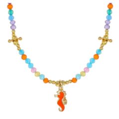 Collana argento charm cavalluccio marino Nivy CARP1019GO