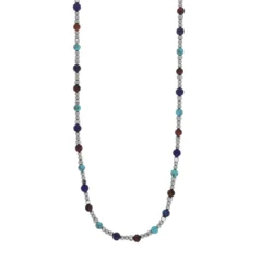Collana uomo acciaio pietre dure Zephyr Goyate