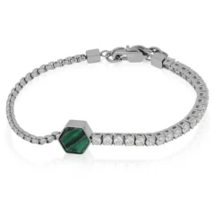 Bracciale tennis uomo acciaio Sieris Goyate