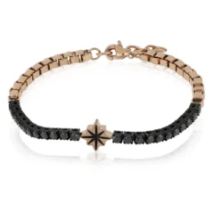 Bracciale tennis uomo acciaio Carter Goyate