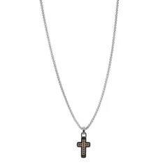 Collana con croce uomo acciaio Alistair Goyate