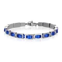 Bracciale_Uomo_Acciaio_e_Cordino_Blu_Intenso_-_Silan-BACM0932SDB