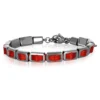 Bracciale_Uomo_Acciaio_e_Cordino_Rosso_-_Silan-BACM0932SRE